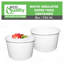 Contenants à soupe en papier blanc 8 oz Ecoqualité - Tasses à crème glacée en papier, bols à dessert jetables pour tasses de yogourt glacé et glacé (200)