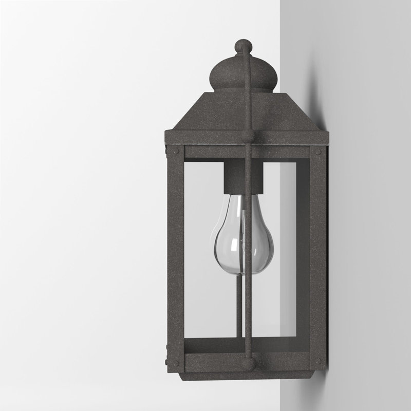 Anchorage Outdoor Wall Lantern, Aged Zinc, Yes