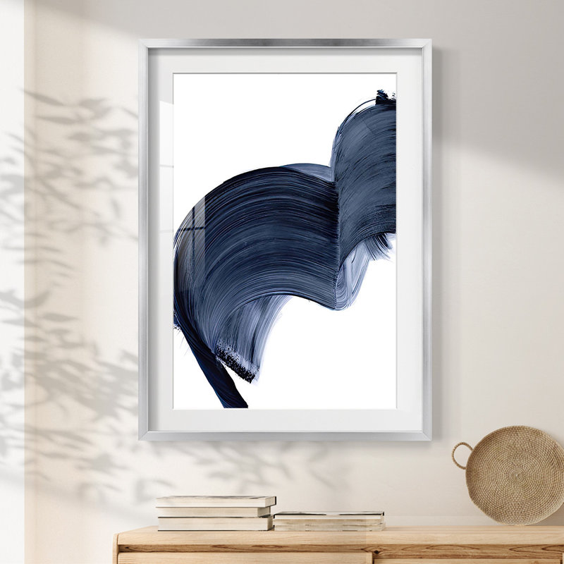 Passing Waves IV -Framed Print, 28.5" H x 20.5" W, Silver