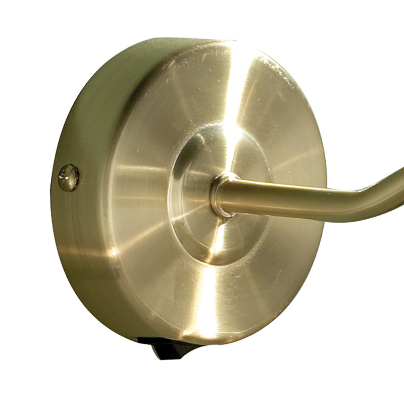 2 - Light Dimmable Wall Mounted Picture Light, Satin Brass