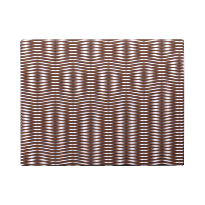 Elite Global Solutions Melamine Tray, 0.75" H x 12.75" W x 9.88" D, White/Chocolate Decal