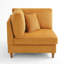 Fauteuil rembourré en velours côtelé orange avec dossier rembourré, module de fauteuil simple avec accoudoirs pour canapé modulaire-1910717004