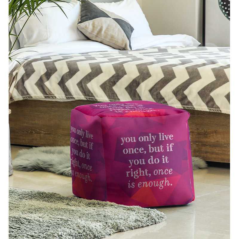 Repose-pieds cube, Rubellite