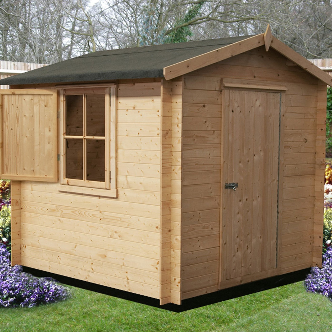 Roncade 9 x 9 Ft. Log Cabin Garden Shed