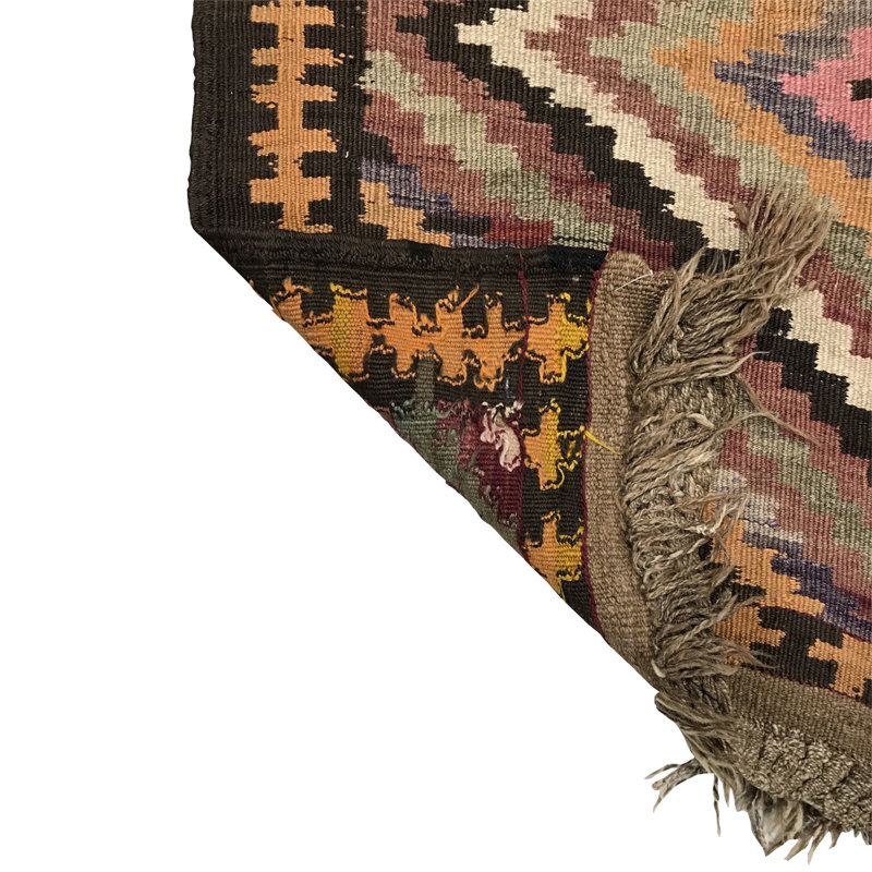 Ghelim Wool Brown/Pink Rug