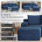 Boneless 96" Compression Cloud Modular Sectional Sofa & 1 Ottoman, Contemporary Plush Fabric Couch, Relaxing U-Shaped Seating for Living Room, Deep Seat Corner Sofa, No Assembly Required-461891165-461947127