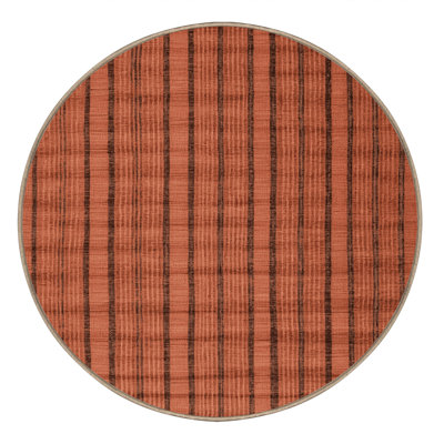 Tapis botanique brun lavable à la machine