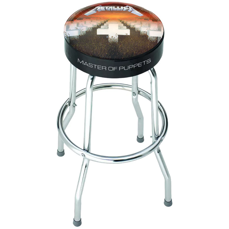  METALLICA MOP BAR STOOL SEAT BLK/CHRM