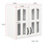 Vitrine de porte murale en verre avec tablettes réglables, parfaite pour le rangement dans la cuisine, la salle de bain et le salon