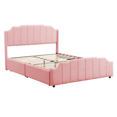 Bomford Upholstered Velvet Drawers Bed
