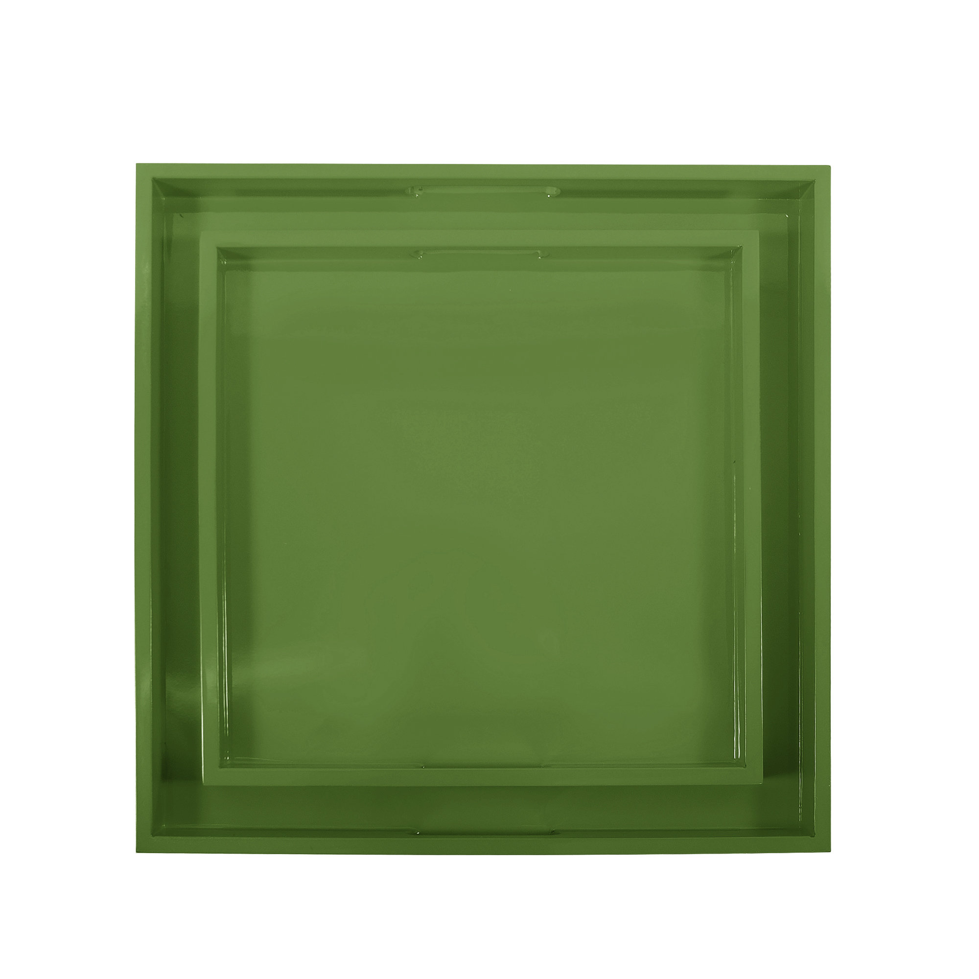 Lavande 2 Piece Tray Set, Dark Green