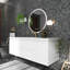Ensemble de meuble-lavabo mural en panneau de fibres à densité moyenne de 60 pouces avec lavabo intégré en résine