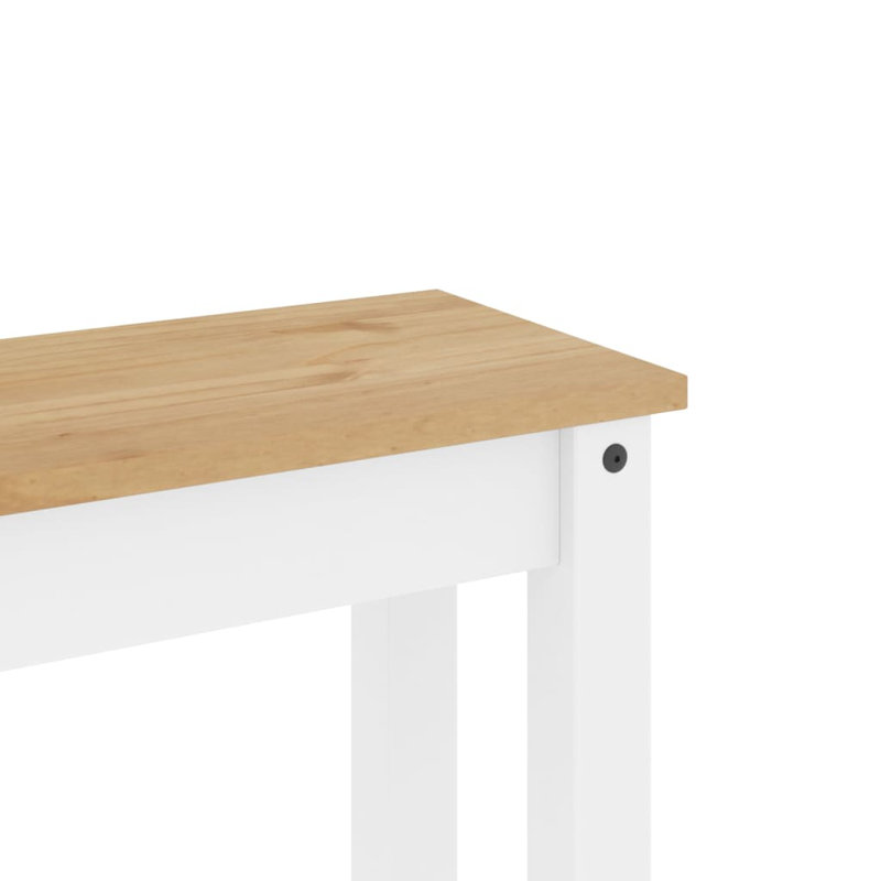 Landrienne Solid Wood Bench, White