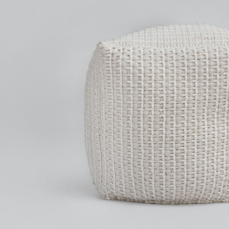 Pouf en coton tissé / polyester