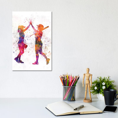 "Women jouant Softball 01" par Paul Rommer - impression sur toile tendue