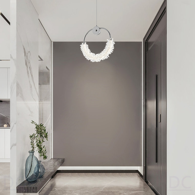 Lustre en cristal moderne avec lampe de chevet Cristal