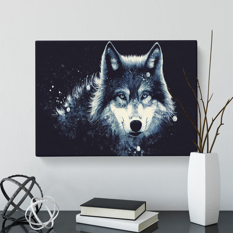 Wolf Splatter - Wrapped Canvas
