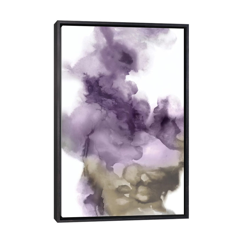 «Derive in Amethyst I» par Daniela Hudson - reproduction d'art, Toile avec cadre noir patiné, H 40 po x l 26 po x P 1,5 po