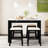 TREXM 5-Piece Modern Faux Marble Versatile Bar Table Set With Storage Drawers And Padded Stools-1285206522-1285206521-1285206520