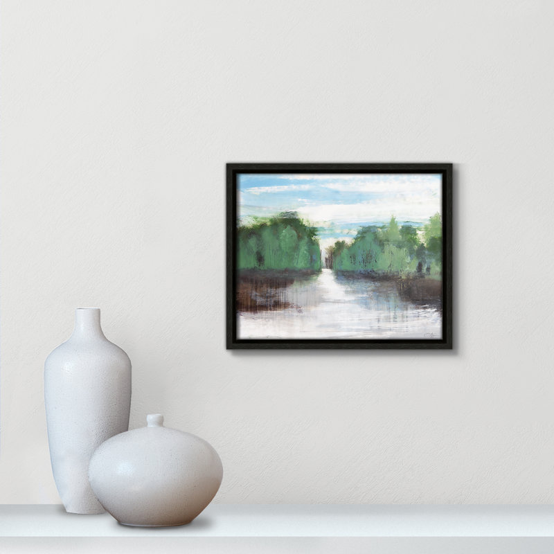«The Rivers Passage» par Filippo Ioco - reproduction sur toile avec cadre flottant, Cadre espresso