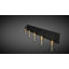 Boaz 5 Light Black And Satin Gold Brass Industrial Bathroom Vanity Fixture With Full Backplate