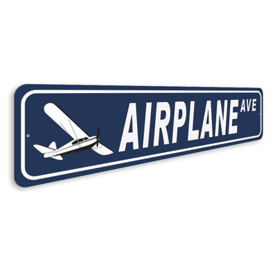 Airplane Street Aluminum Sign