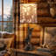Lampe de table rustique ours de cabane de 19 pouces