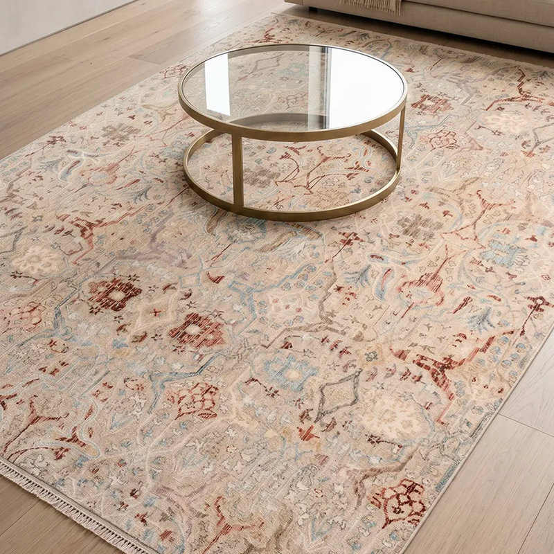 Cotton Abstract Indoor Rug, Runner 3'3" x 16'5"