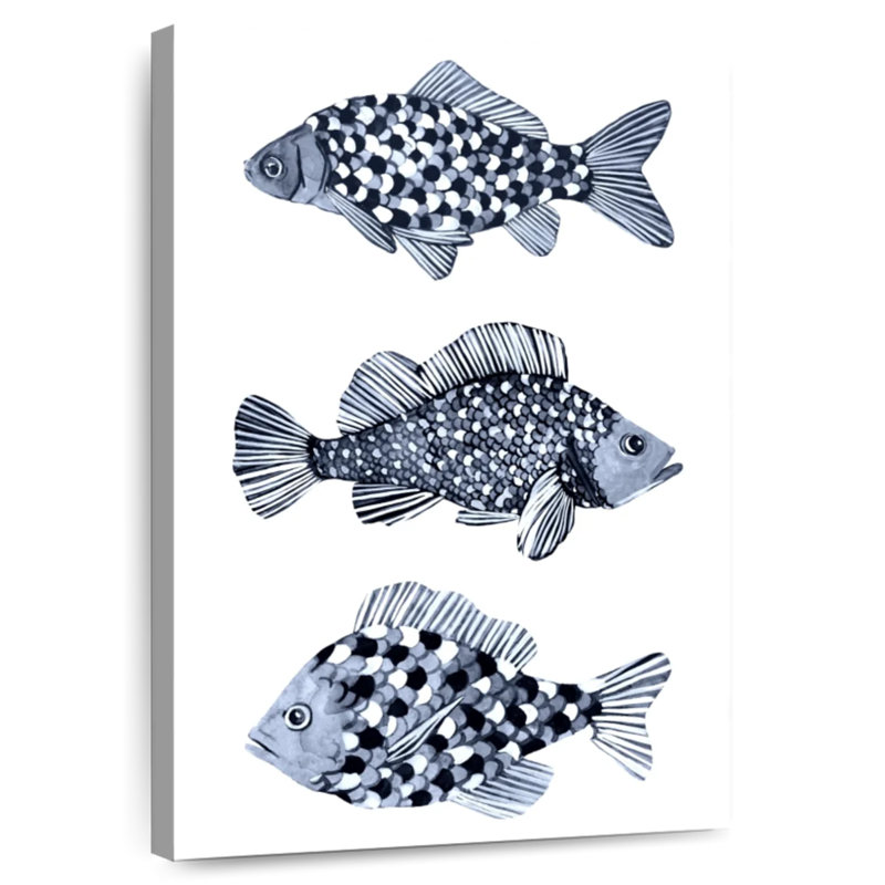 Brampt Blue Fish II, 36" H x 24" W