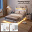 Lit de rangement rembourré avec station de charge et lumières DEL Komor-1184479485-1184479486