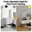 Floating Bedside Table with Charging, Wall Mounted Nightstand with Drawer and 2 hooks, White