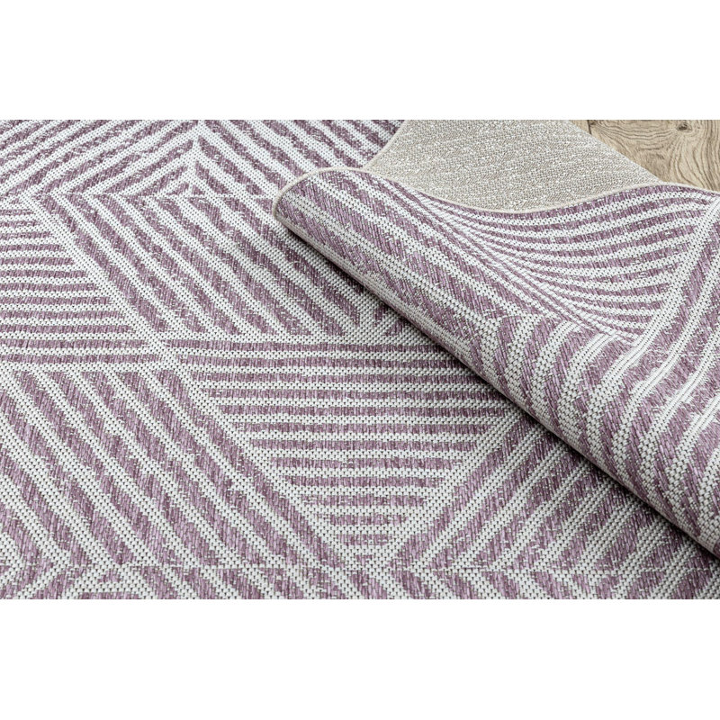 Applecroft Machine Woven Beige/Light Pink Rug, Rectangle 60 x 110cm