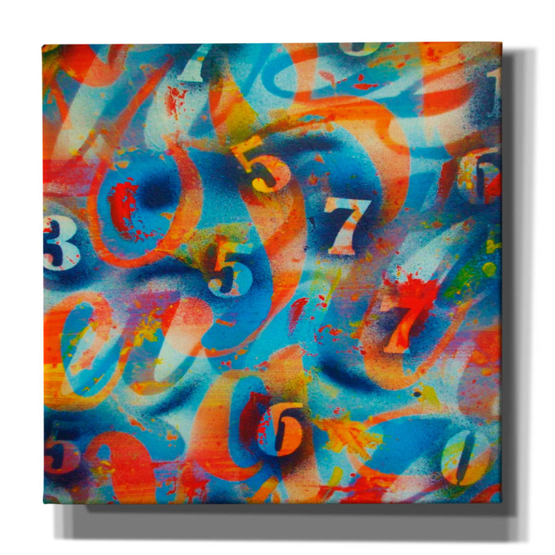 "Numéros" par Abstract Graffiti, H 12 po x l 12 po x P 0,75 po