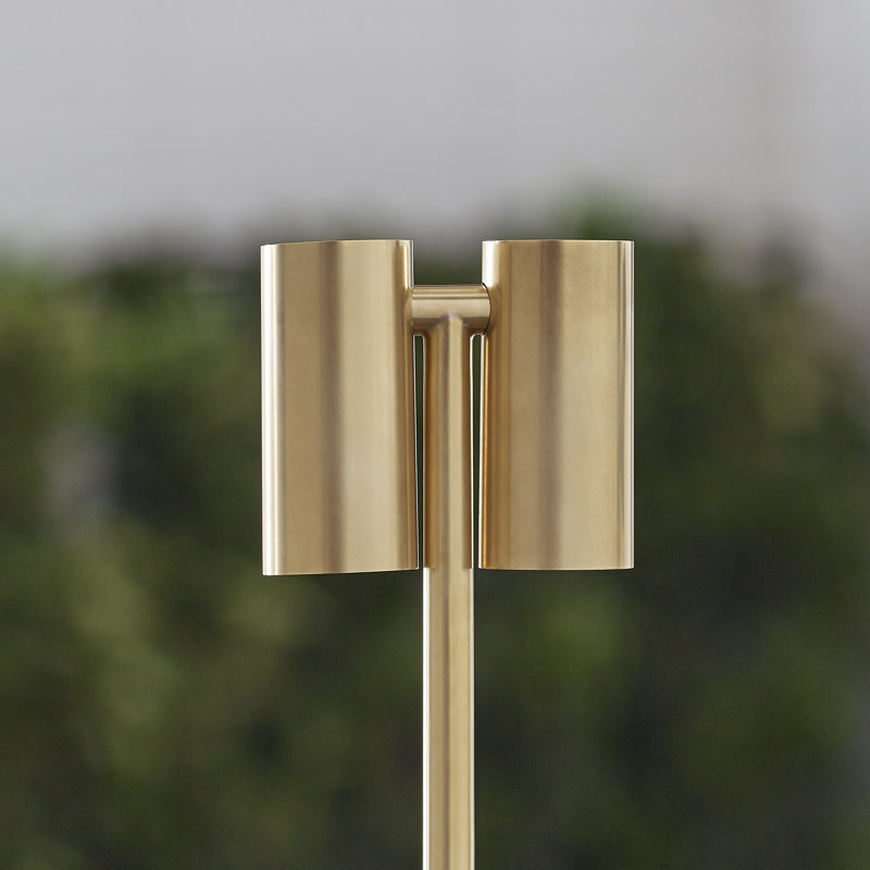 Doppia Accent Rechargeable Table Lamp, Natural Brass