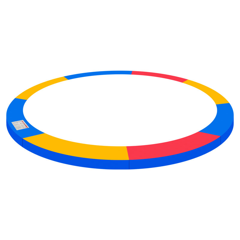 12FT Trampoline Replacement Safety Pad, Blue/Red/Yellow
