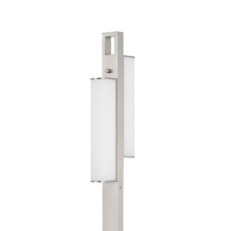 Lampe sur pied Mora avec gradateur, 2 ports, double DEL, chrome 61 po