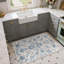 Tapis géométrique lavable antidérapant à motif géométrique-129040783-129040784