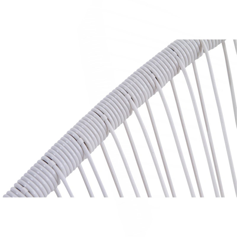 Ensemble de 2 chaises à cordes modernes en forme d'œuf avec structure en acier thermolaqué pour une utilisation intérieure et extérieure, alliant confort et durabilité