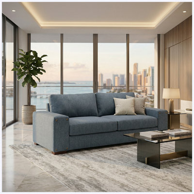 USA-Made Classic 2-Arm Sofa, 5-Day Shipping, Custom Fabric Fabric