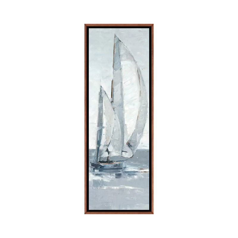 «Gray Seas II» par Ethan Harper - reproduction d'art sur toile, H 60 po x l 20 po x P 1,5 po