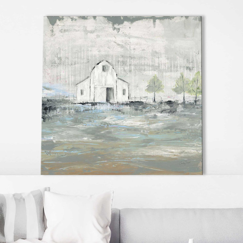 «Iowa Barn I (Square)» par Courtney Prahl, reproduction, H 24 po x l 24 po x P 1,5 po, Toile tendue