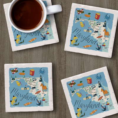 Ensemble de sous-verres 4 pièces Maryland Home