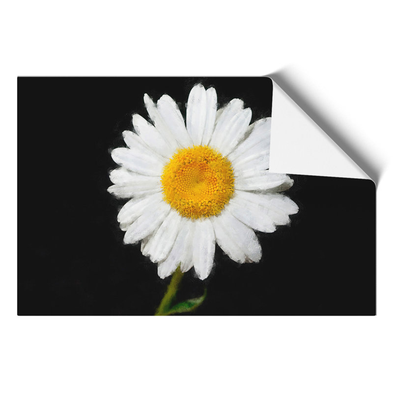 White Daisy Painting - Frameless Print, 30cm H x 42cm W x 0.1cm D