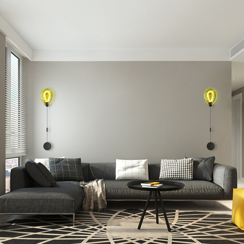 Luminaires muraux modernes modernes en verre coloré, Vert