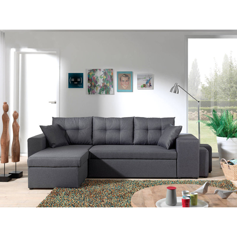 4 Seater Sofa Bed, Grey