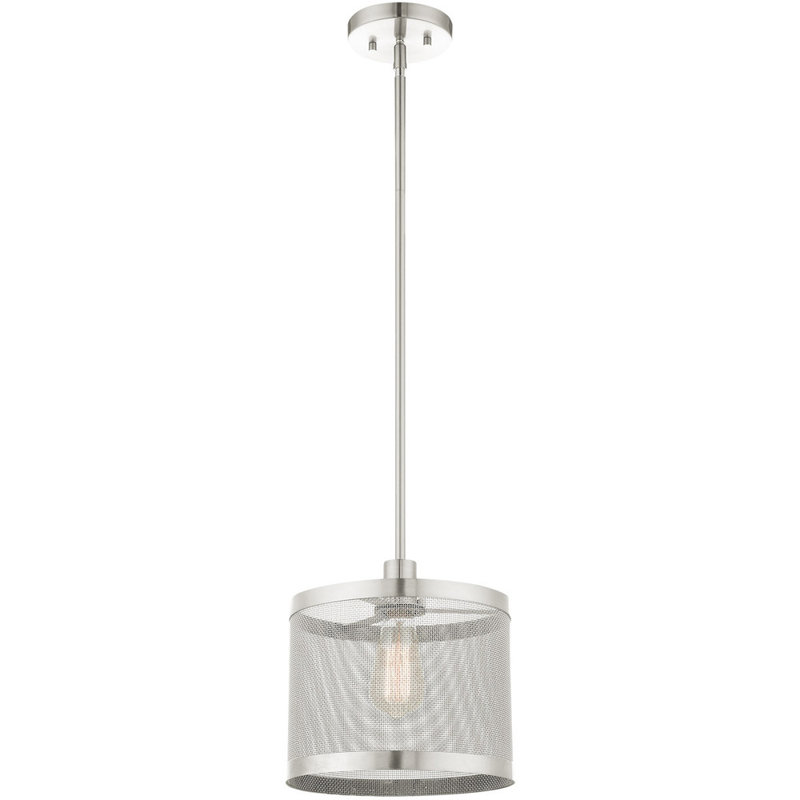 Luminaire suspendu cylindrique à 1 lumière