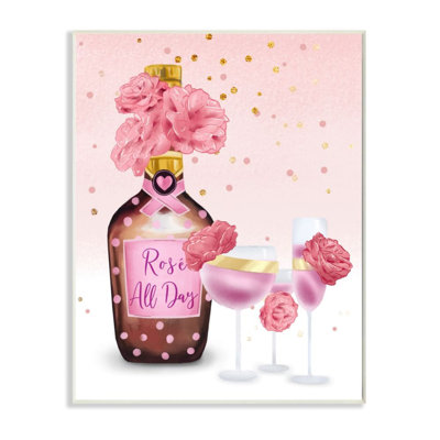" Rose All Day Quote With Pink Polka Dot Details " by Ziwei Li