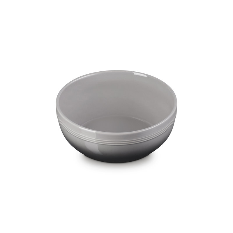 Le Creuset Stoneware Coupe Snack Bowl, 20cm, Grey