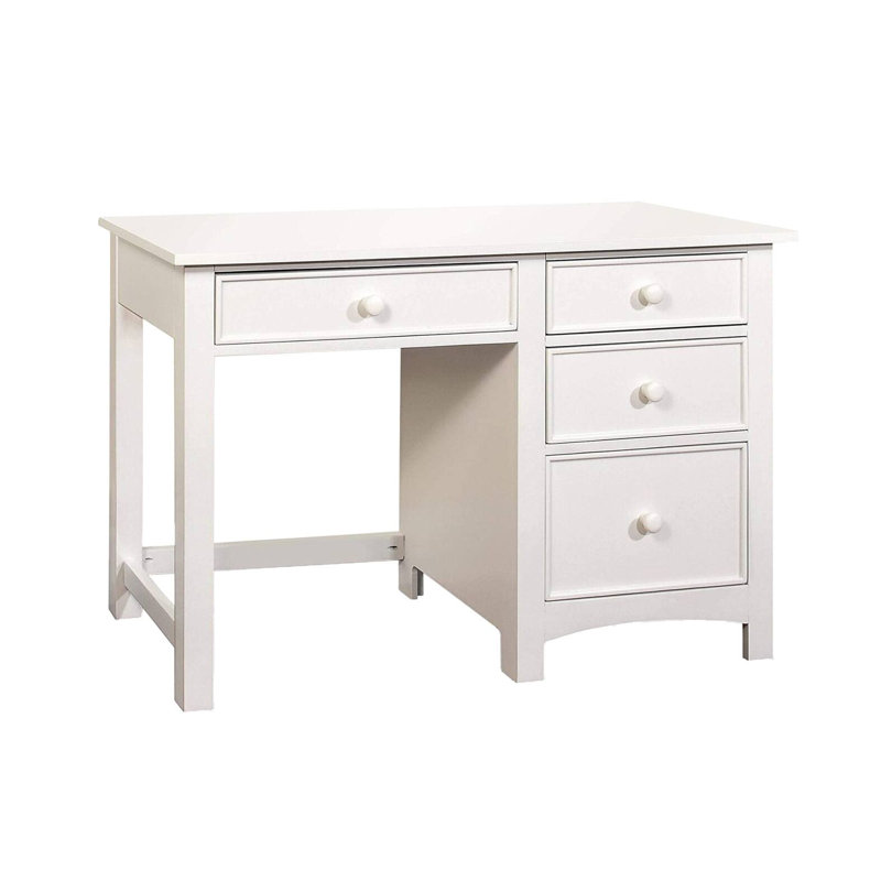48.4" W Transitional Desk, White, White
