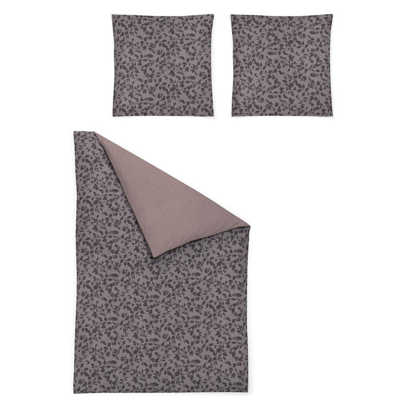 Angel 8433 soft jersey bedding set, Brown, 155 x 200cm - 1 Pillowcase ( 80 x 80cm)